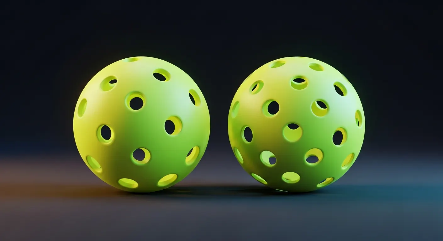 Indoor versus outdoor pickleball balls hole comparison