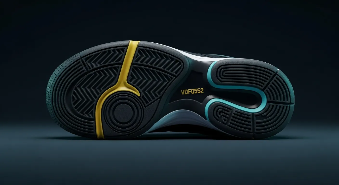 Court shoe outsole tread for pickleball traction