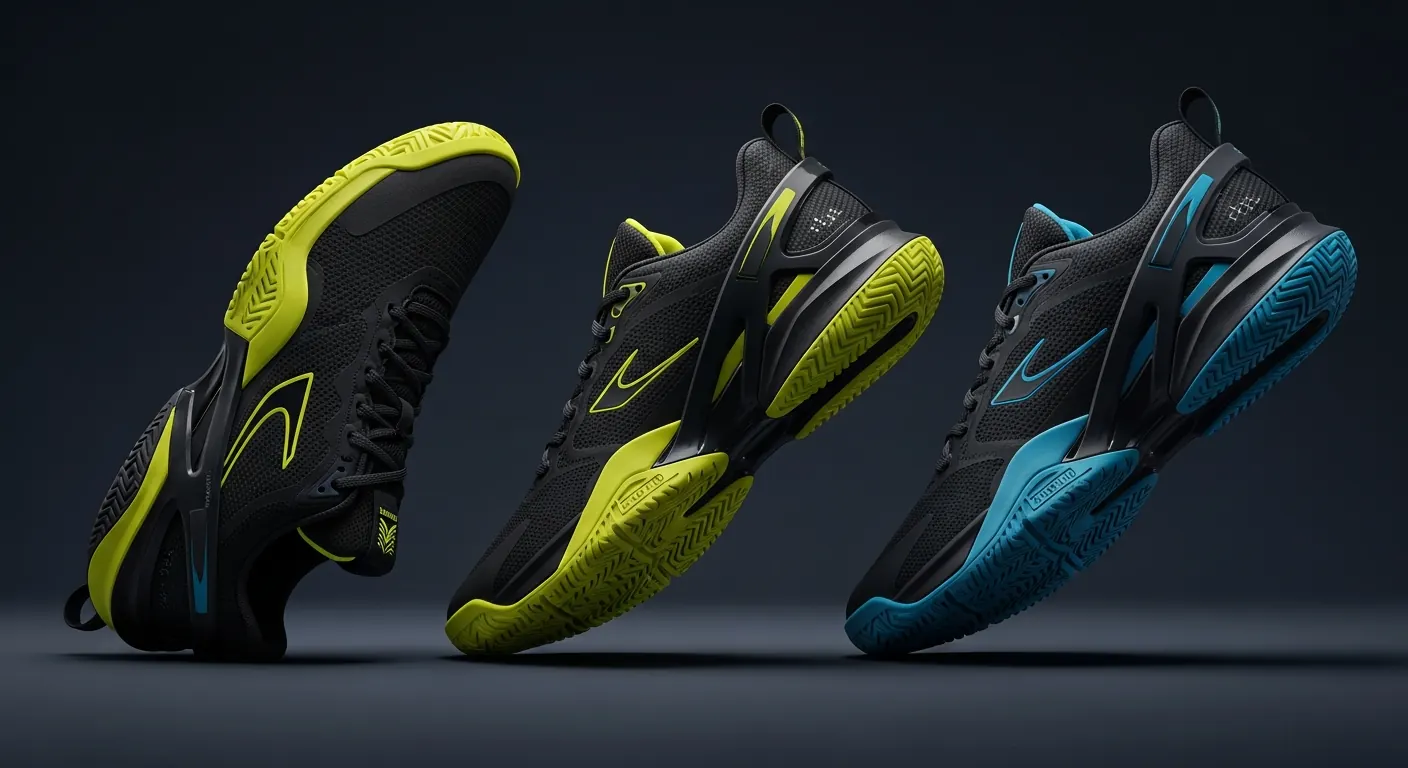 Court shoes for pickleball with lateral support